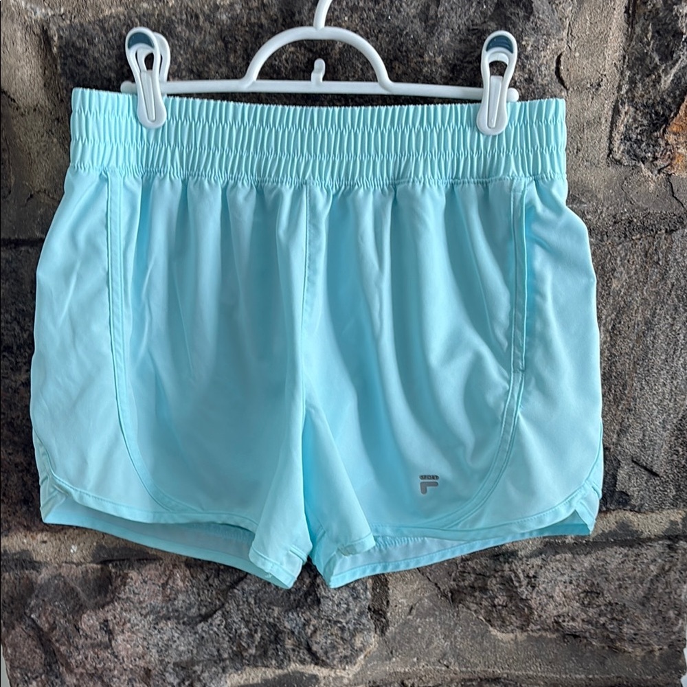 SIZE M Women's Light Blue FILA SPORT Line Athletic Shorts